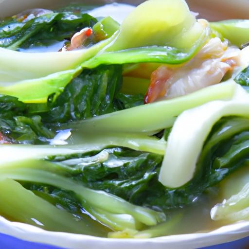 bok choy and chicken soup