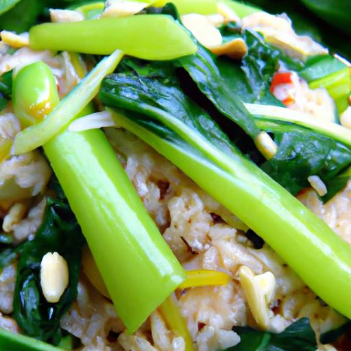 bok choy and fried rice