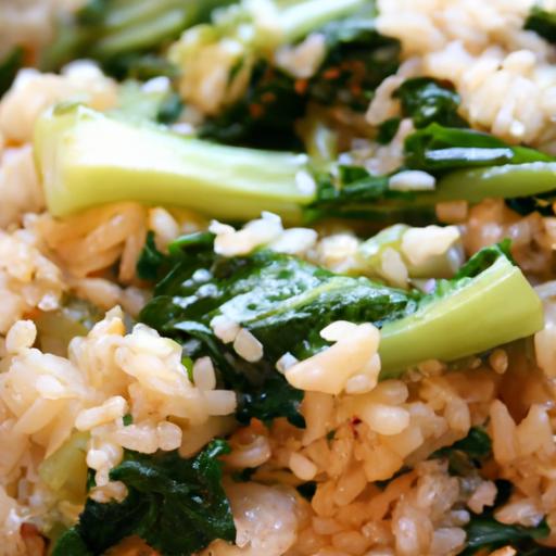 bok choy and garlic fried rice