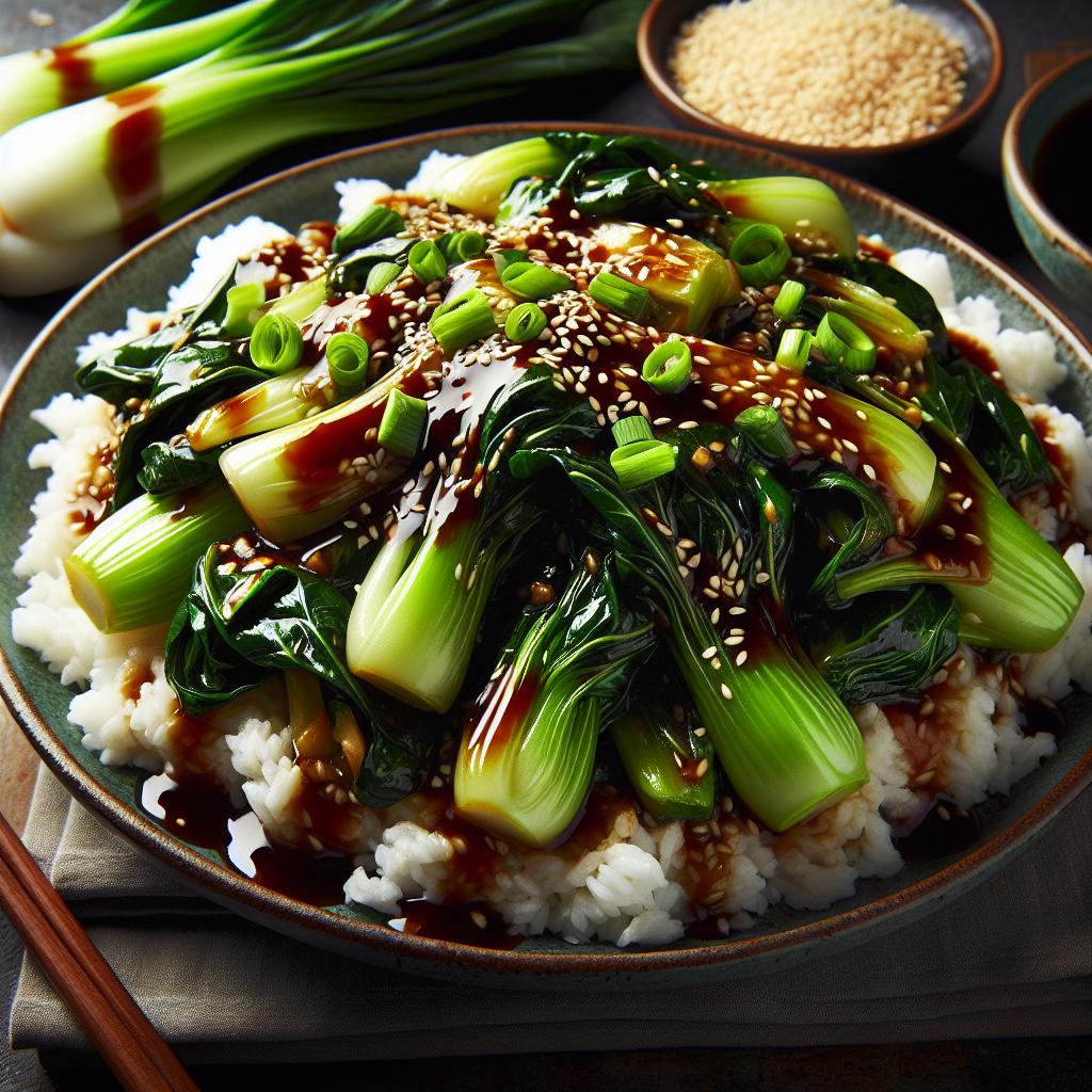 bok choy and hoisin sauce stir fry