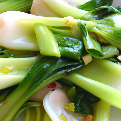 bok choy and leek stir fry