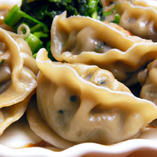 Bok Choy and Mushroom Dumplings