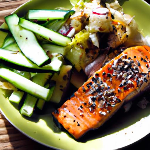 bok choy and salmon salad