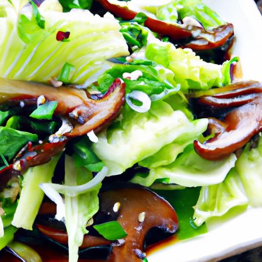 Bok Choy and Shiitake Mushroom Salad