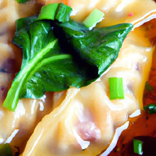 bok choy and shrimp wonton soup