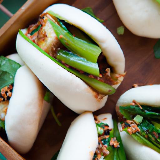 bok choy and tofu bao buns