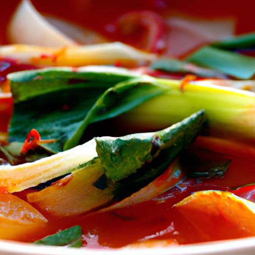 bok choy and tomato soup