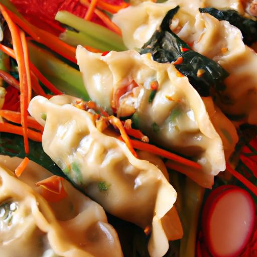 bok choy and vegetable dumplings