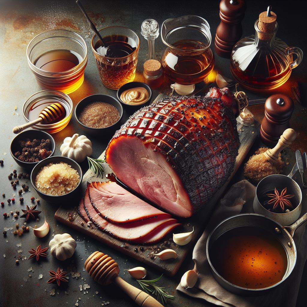 Bourbon Glazed Smoked Ham