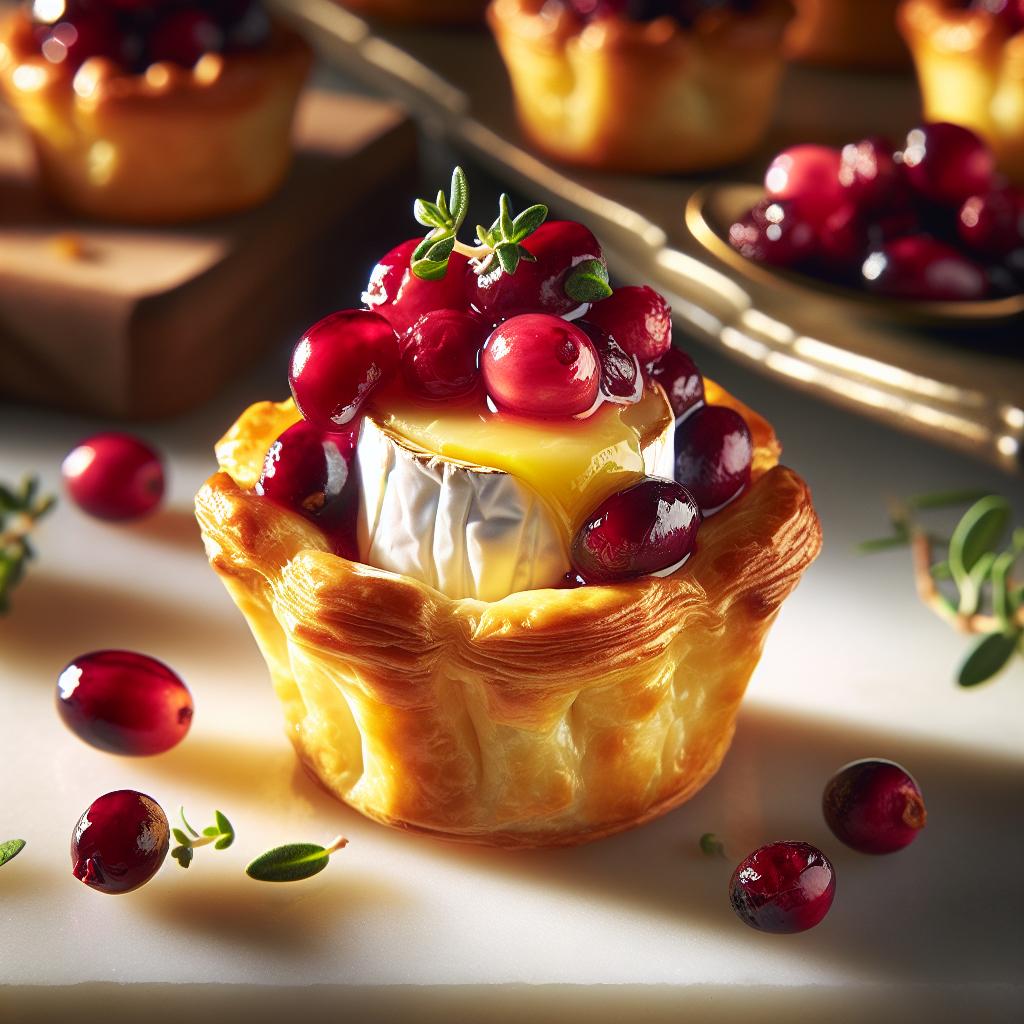 brie and cranberry bites