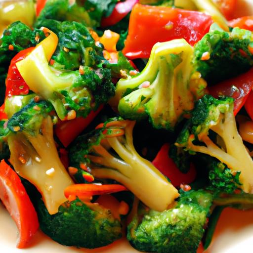 broccoli and bell pepper stir fry