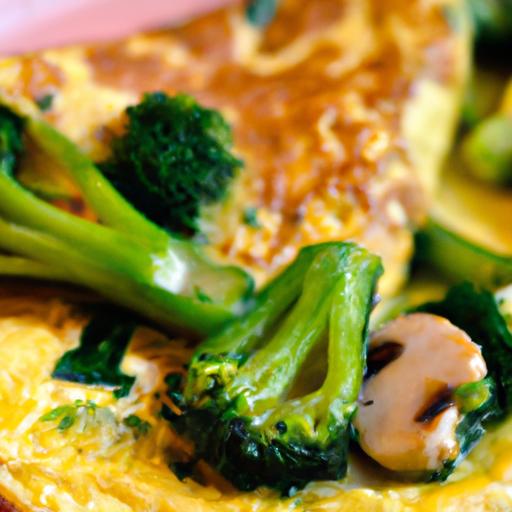 Broccoli and Mushroom Omelette