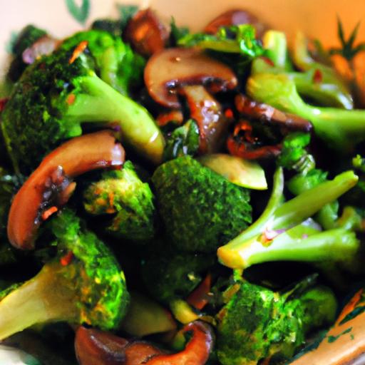 broccoli and mushroom stir fry