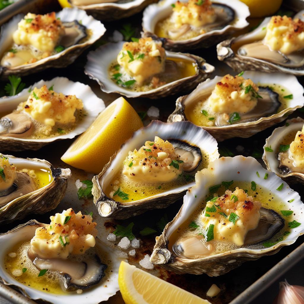 broiled oysters with garlic butter