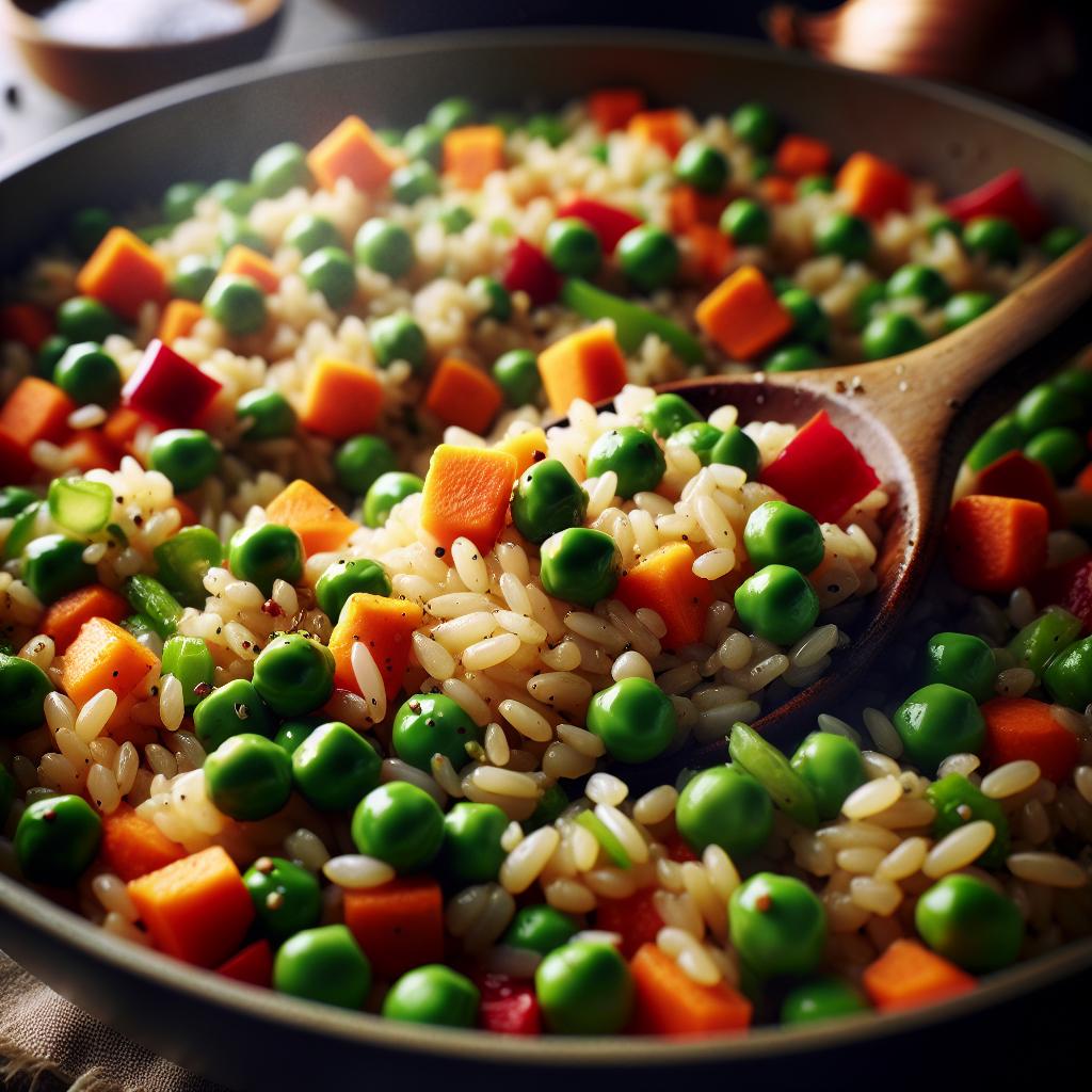 brown rice and vegetable pilaf