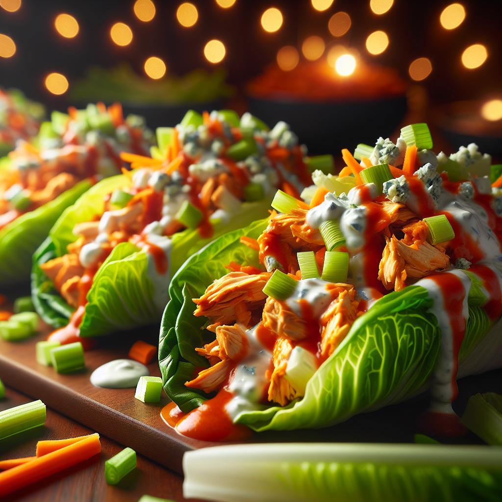 buffalo chicken lettuce wraps