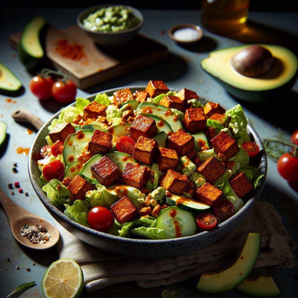 buffalo tempeh salad