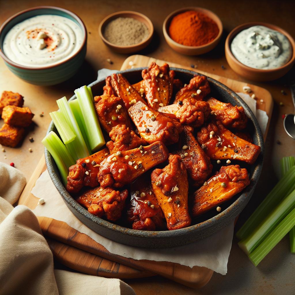 Buffalo Tempeh Wings