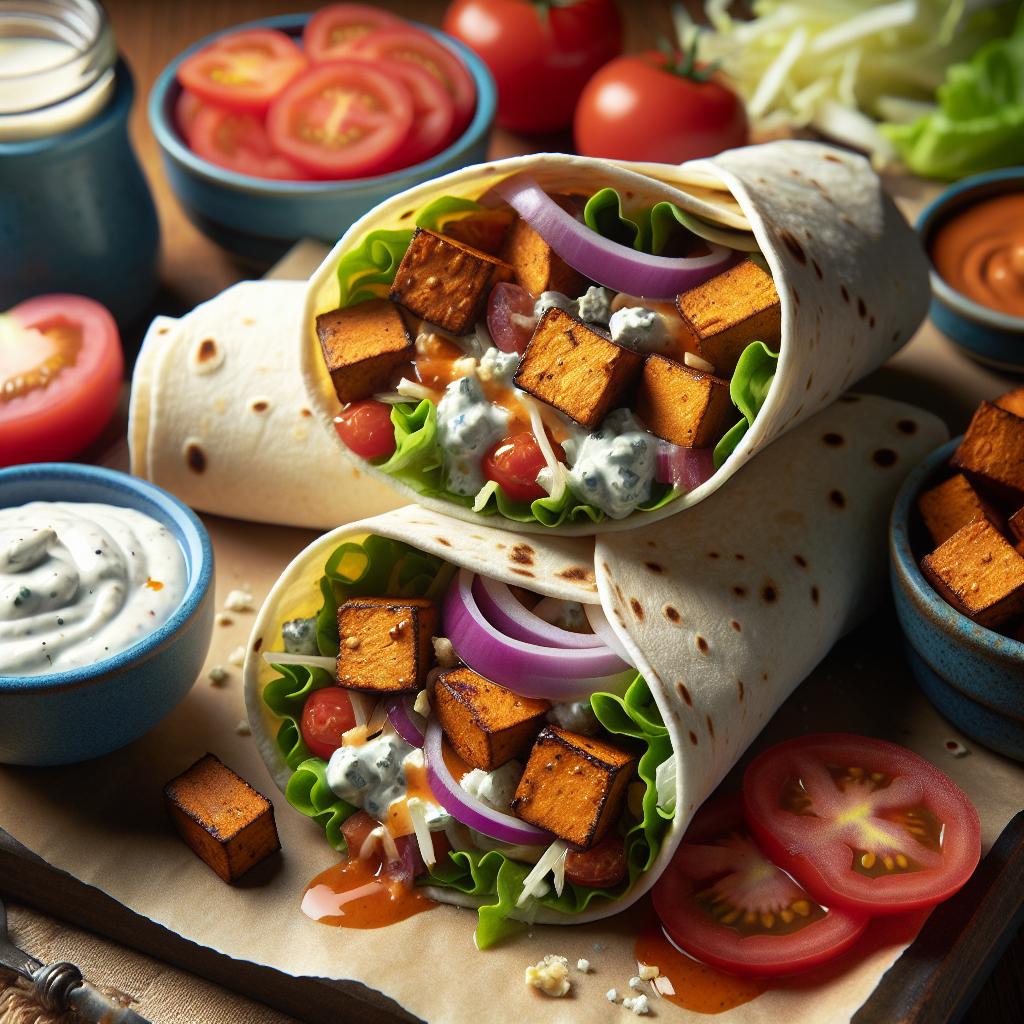 Buffalo Tempeh Wraps