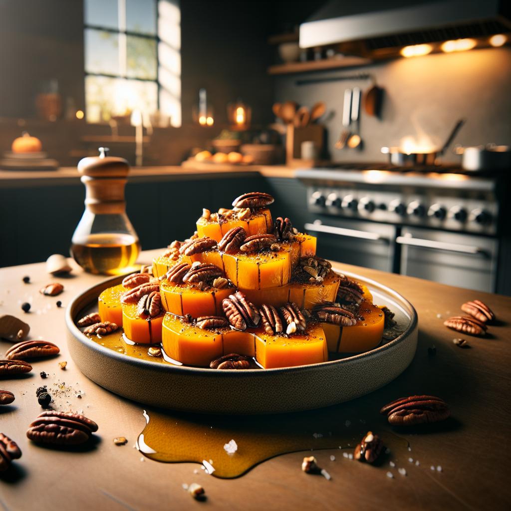 Butternut Squash with Pecans and Maple