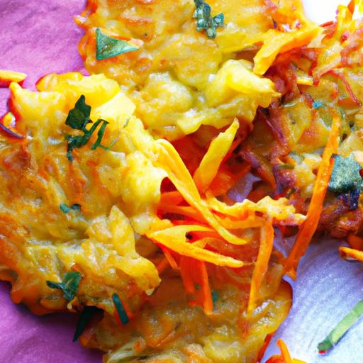 cabbage and carrot fritters