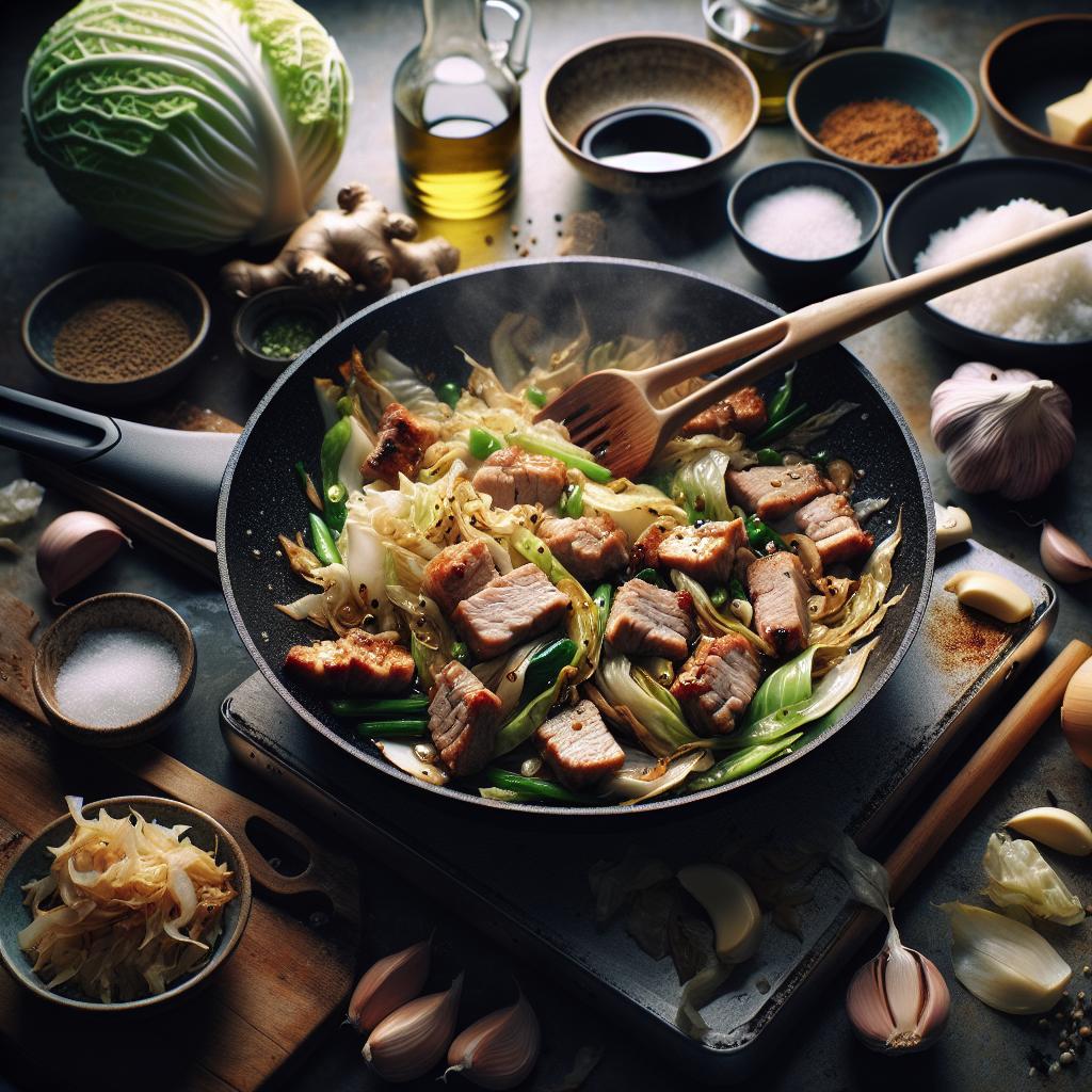 cabbage and pork stir fry