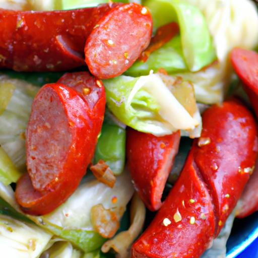 cabbage and sausage stir fry