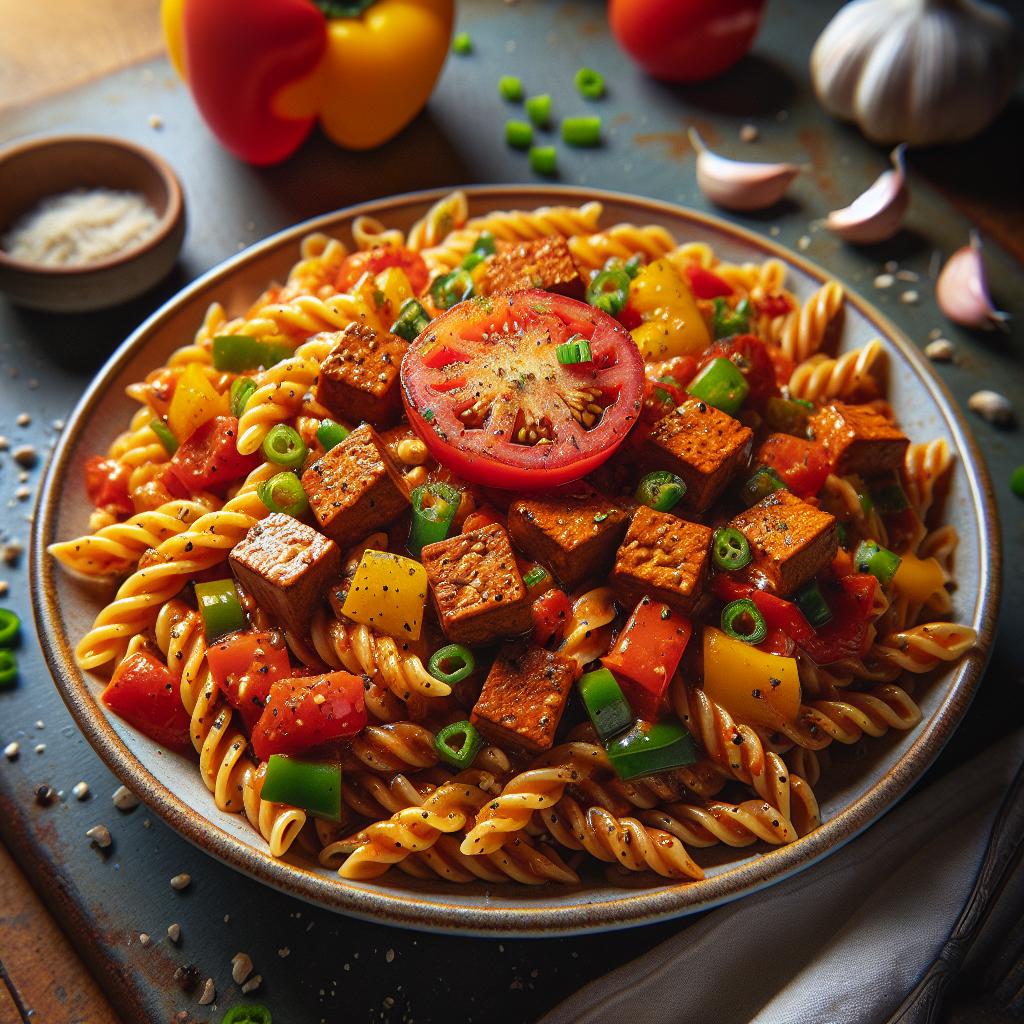 cajun tempeh pasta