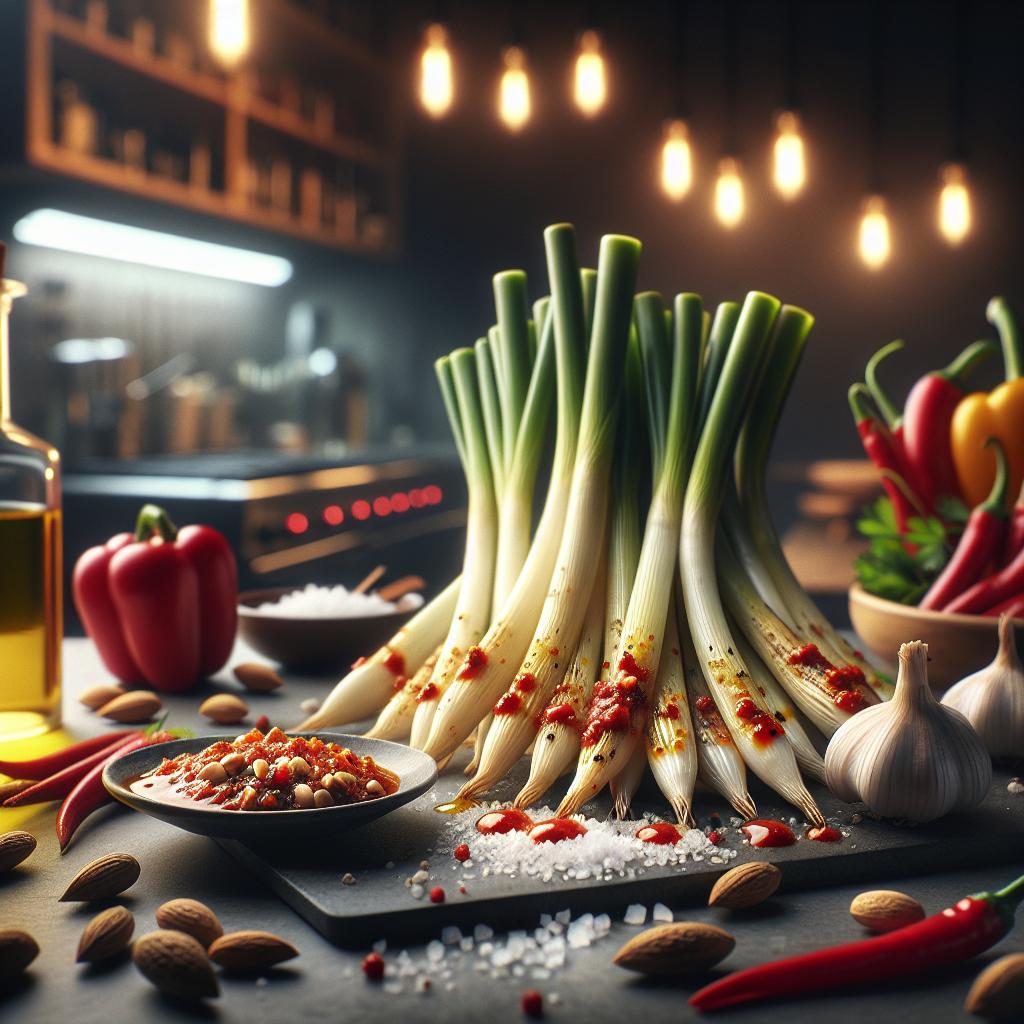 Calçots with Romesco Sauce