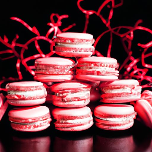 Candy Cane Macarons