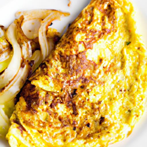 Caramelized Onion and Gruyere Omelette