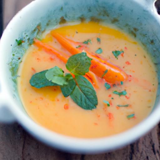 carrot and mint soup