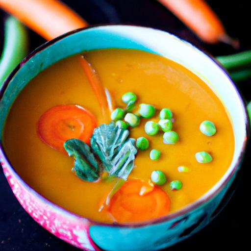 carrot and pea soup