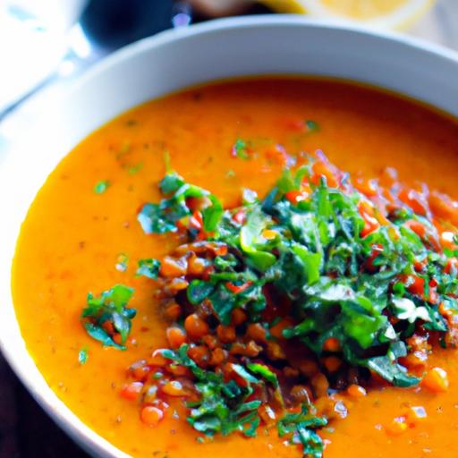 carrot and red lentil soup