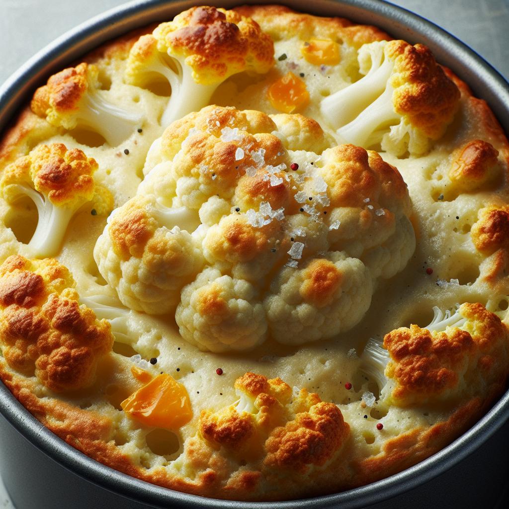 Cauliflower and Gruyere Soufflé