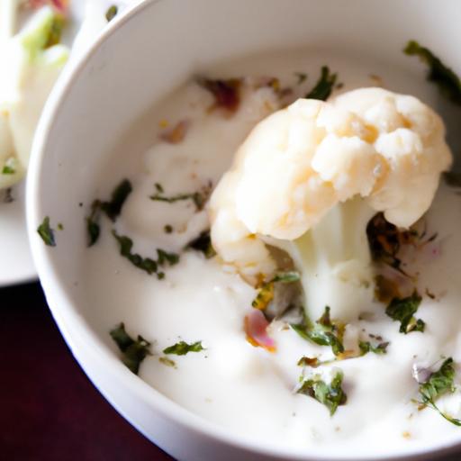 celery root and cauliflower soup