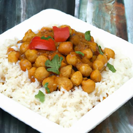 chana masala with basmati rice