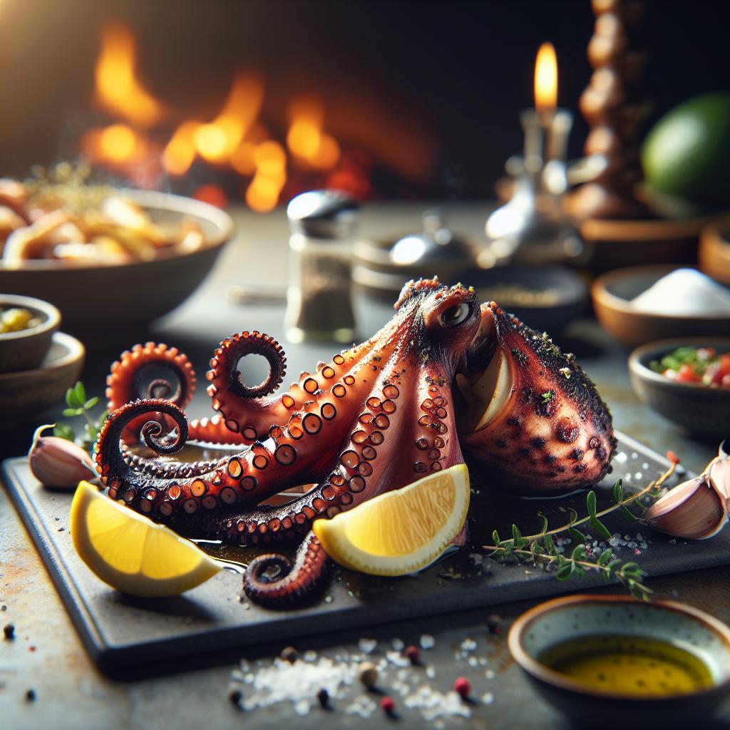 Charcoal Grilled Octopus