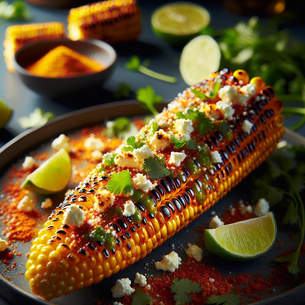 Charred Corn with Chili and Cheese