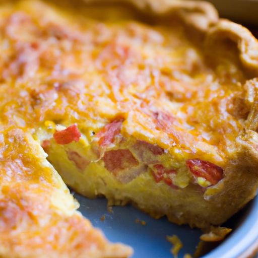 cheddar cheese and bacon quiche