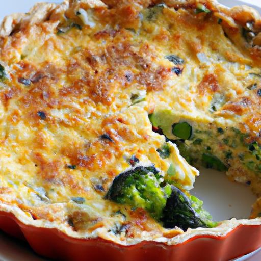 cheddar cheese and broccoli quiche