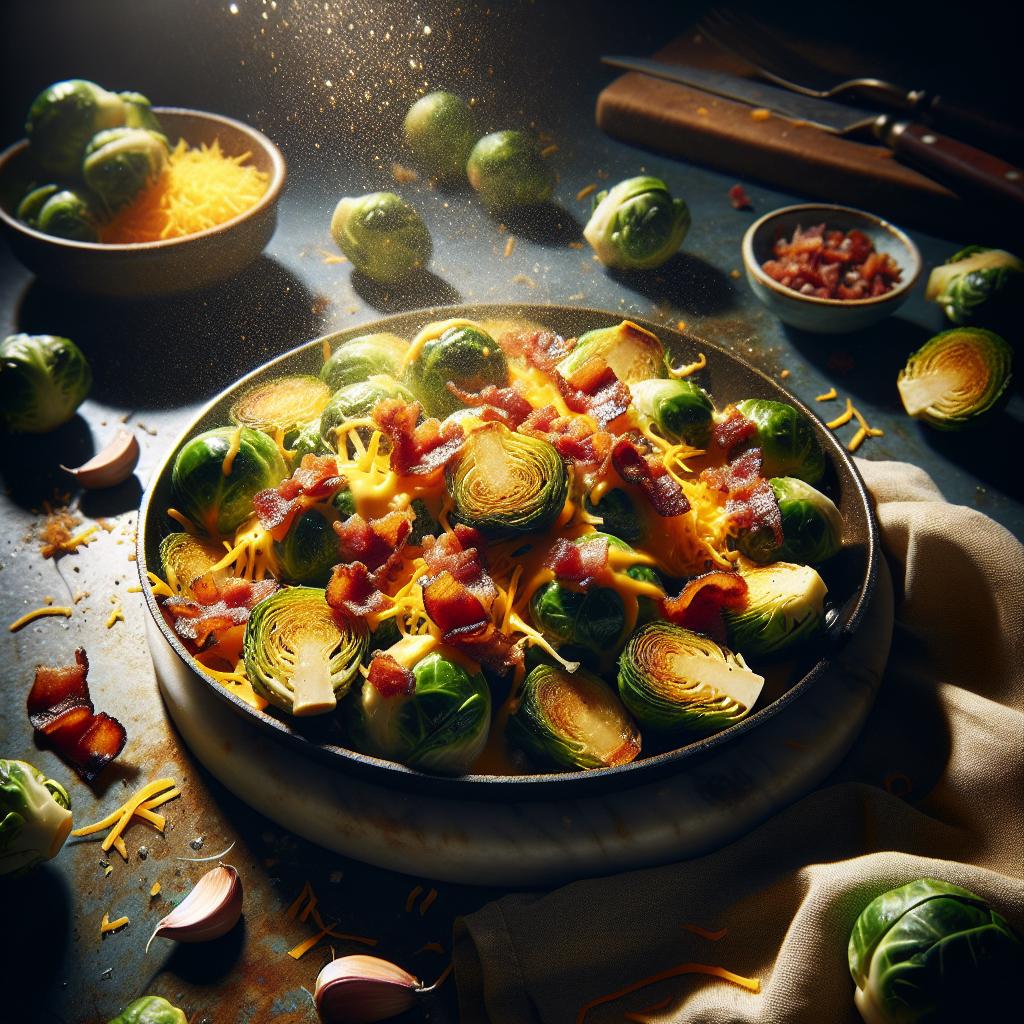 cheesy bacon brussels sprouts