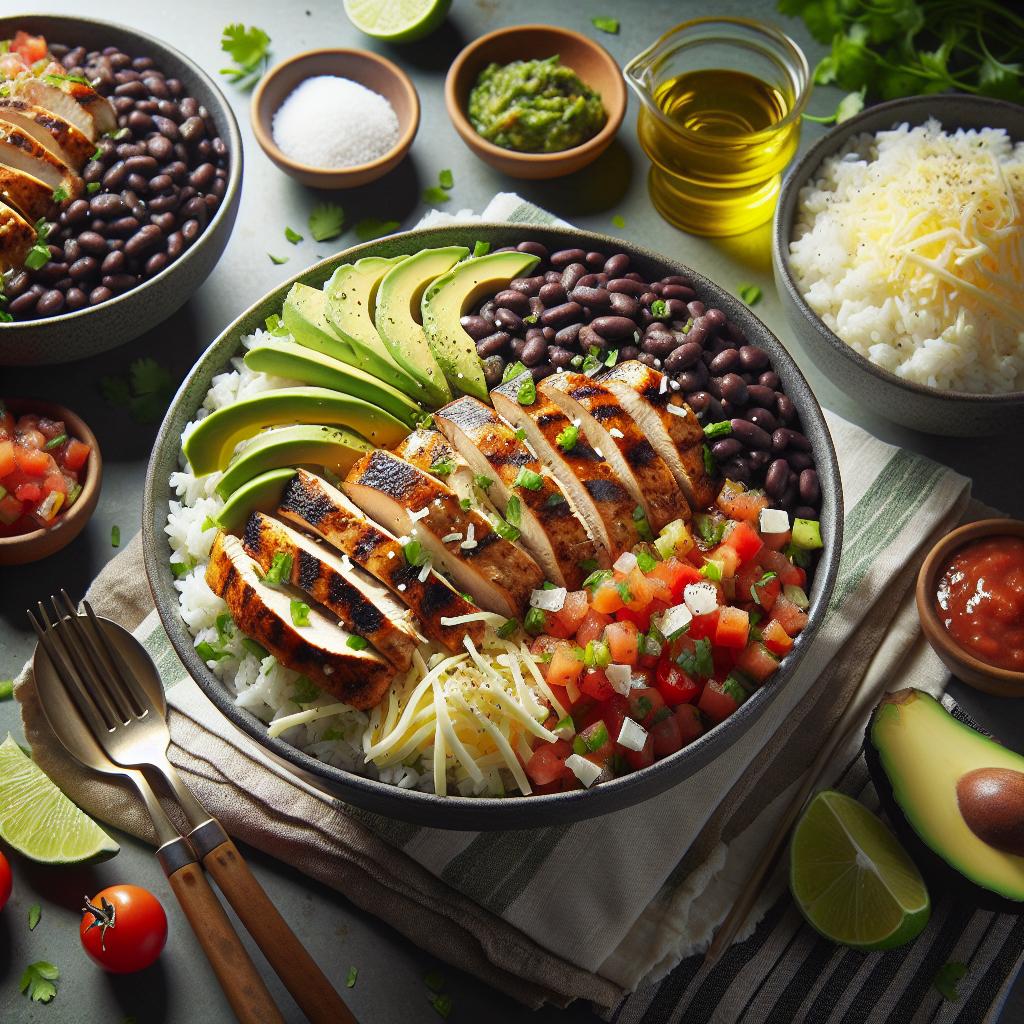 Chicken and Black Bean Burrito Bowl