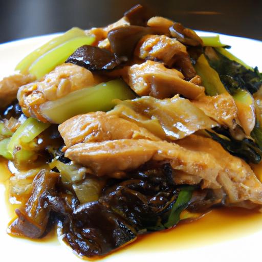 chicken and mushroom stir fry