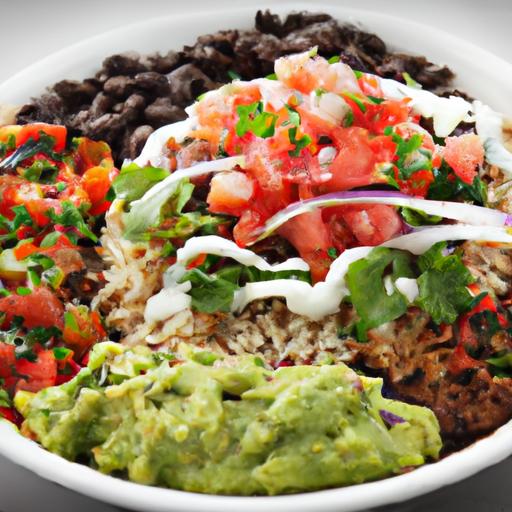 chicken and steak burrito bowl