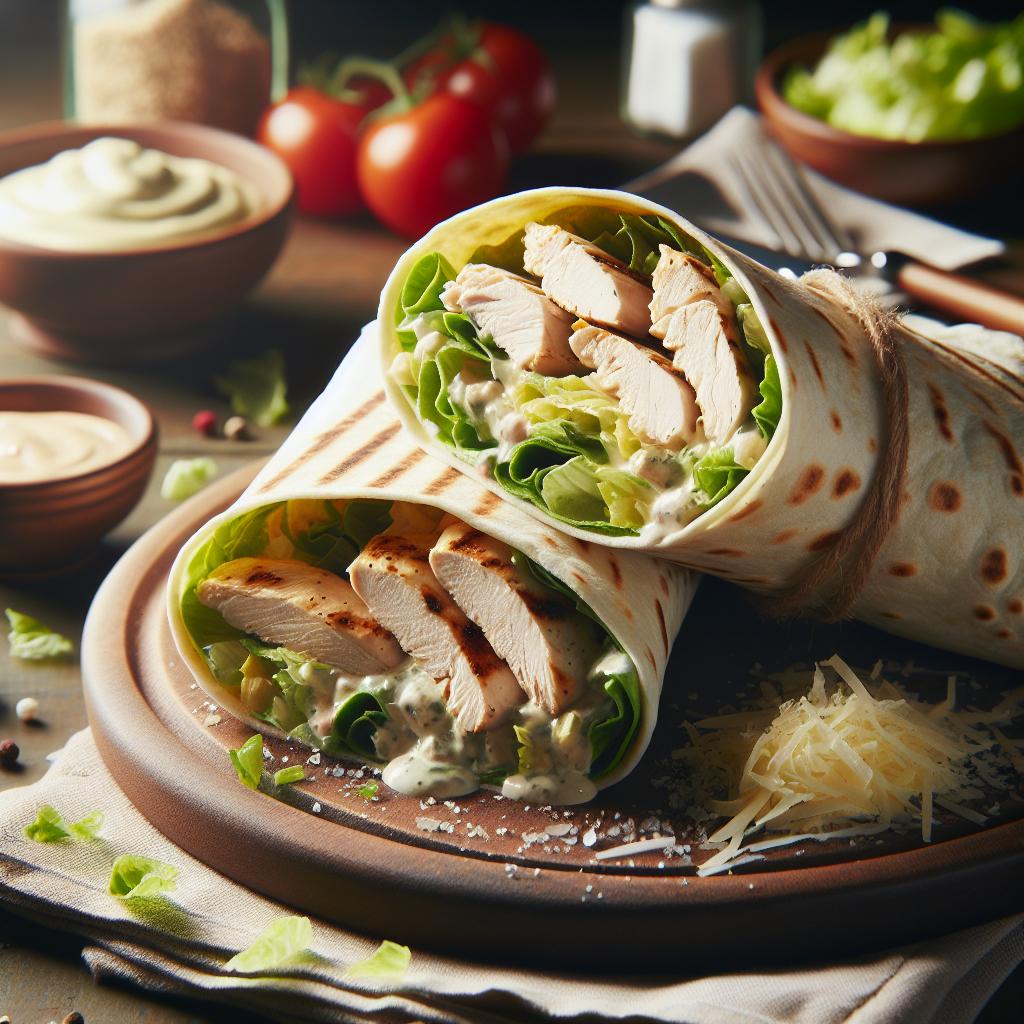 chicken caesar wrap