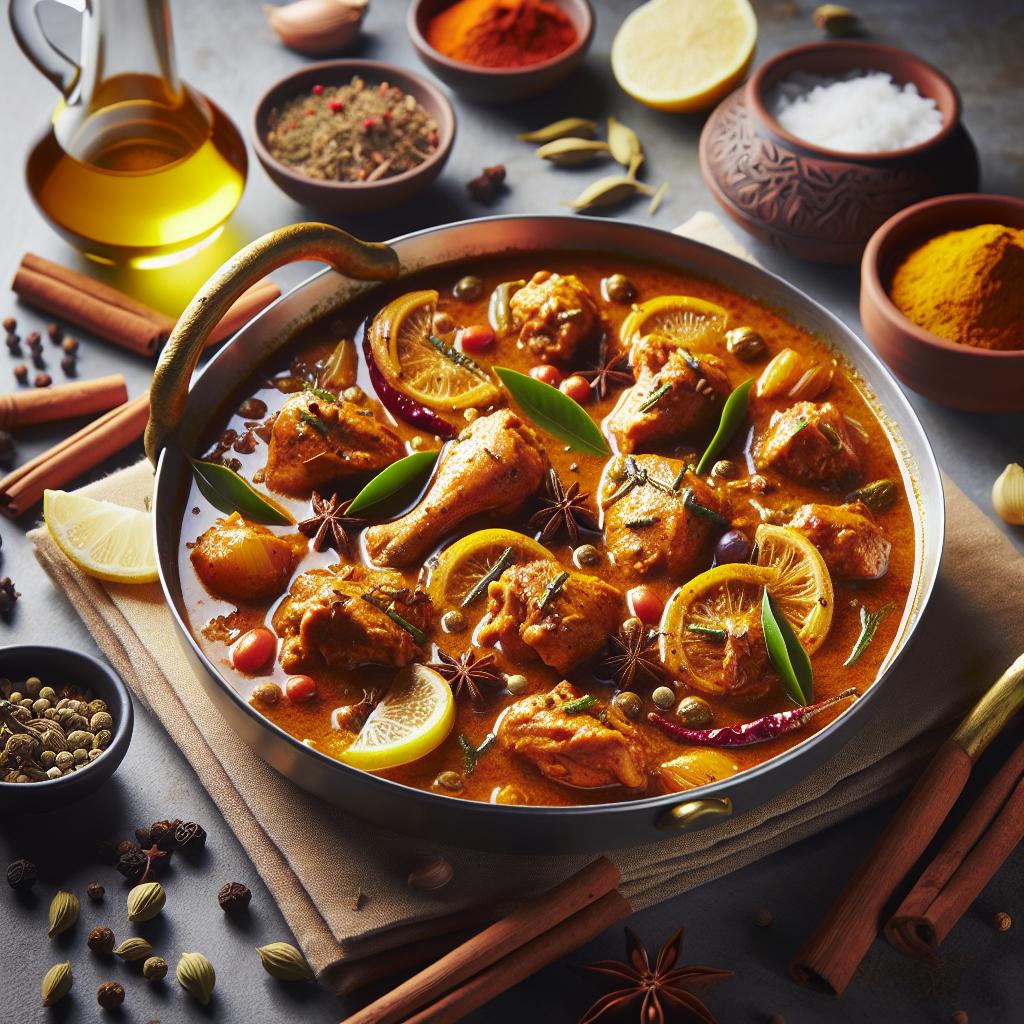 chicken chettinad (spicy chicken curry)