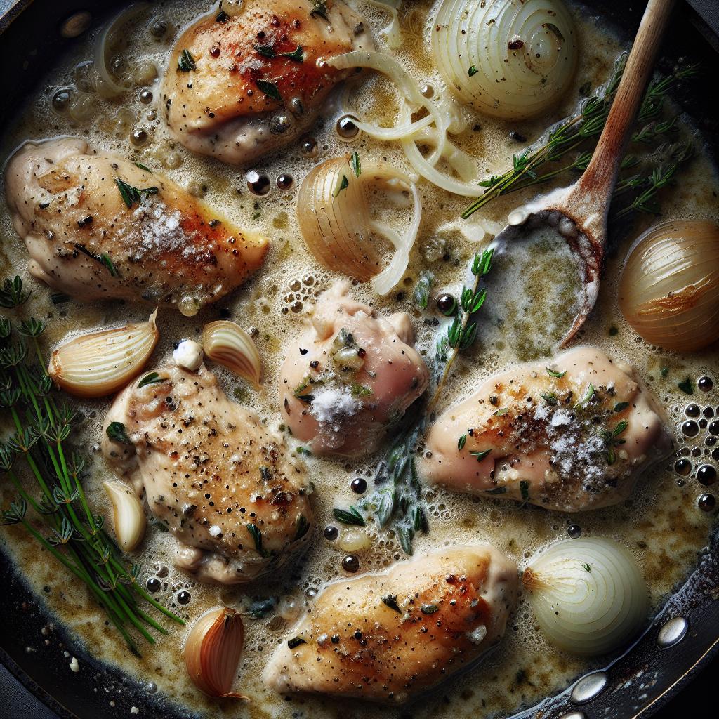 chicken fricassee with tarragon