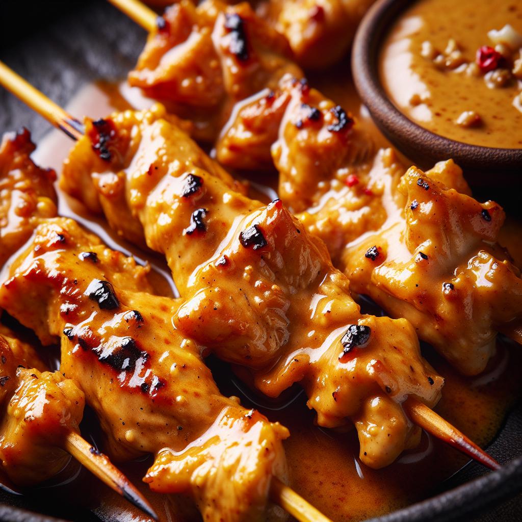 chicken satay with peanut sauce