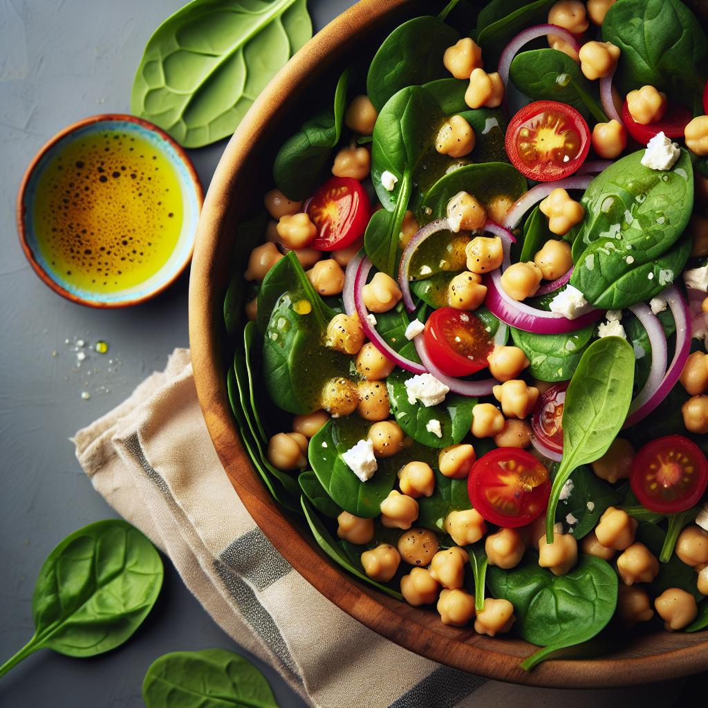 chickpea spinach salad